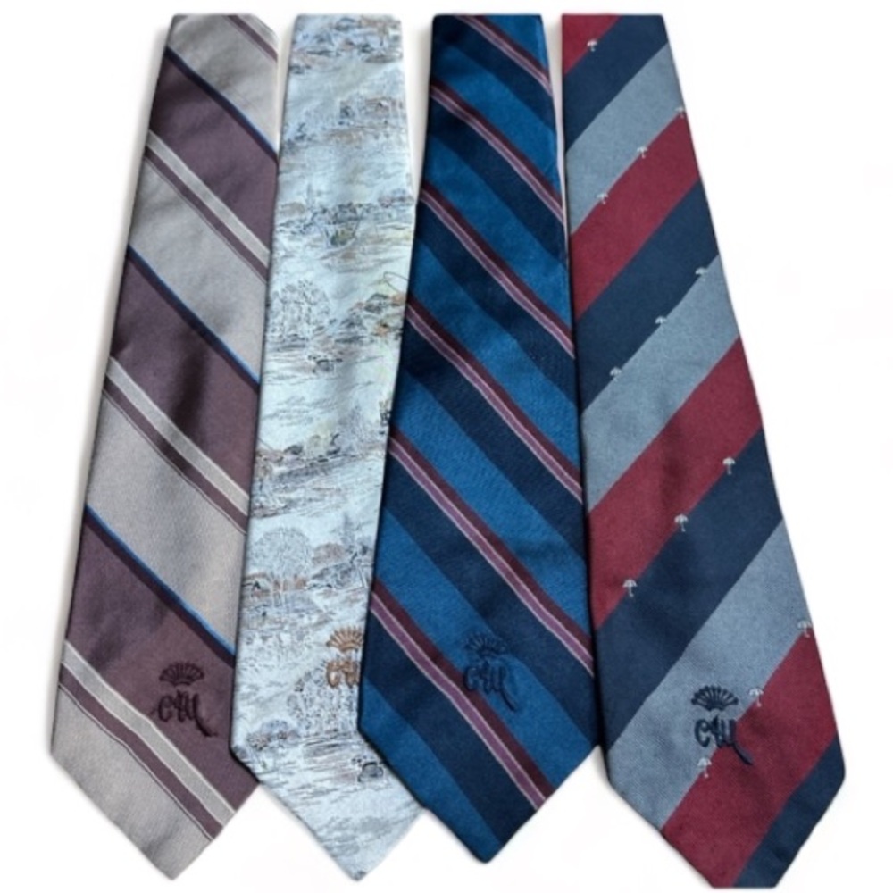 Bundle Set (4) Vintage Countess Wara Men’s Ties EUC